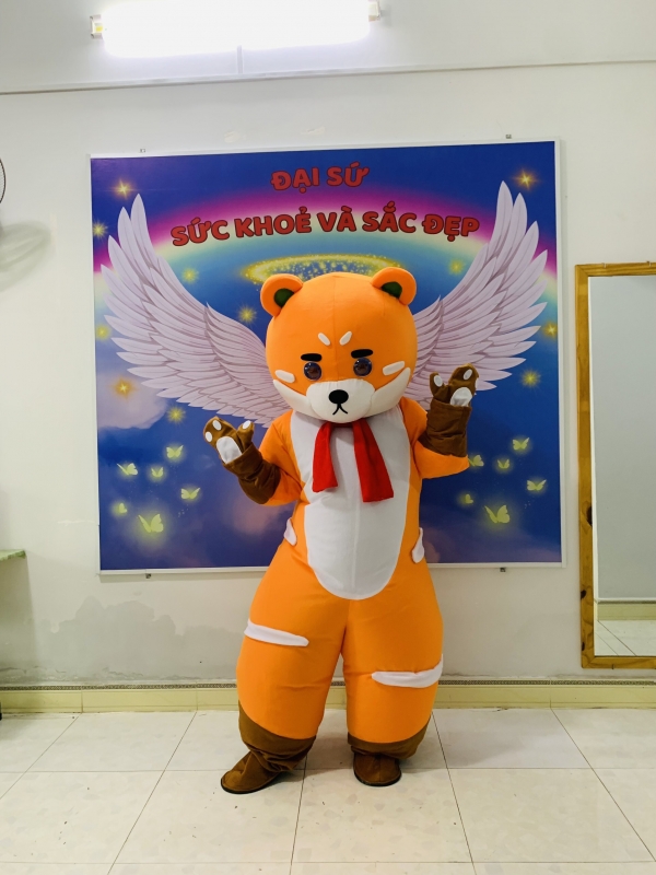 MASCOT HƠI GẤU CAM